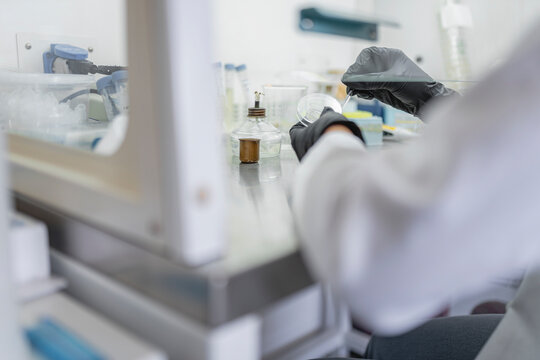 Sterile work in biosafety cabinet