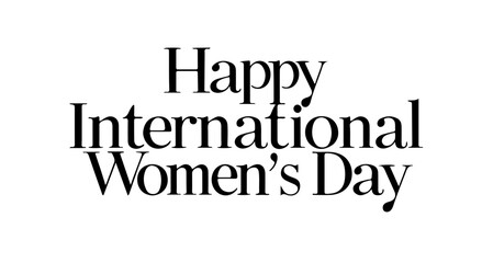 Fototapeta premium Classic Serif Font Design for International Women's Day