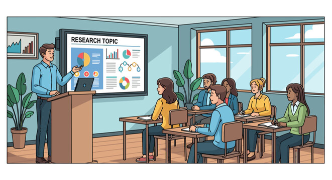 Man Presenting to a Group of People.