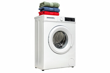 White Washing Machine With Towel