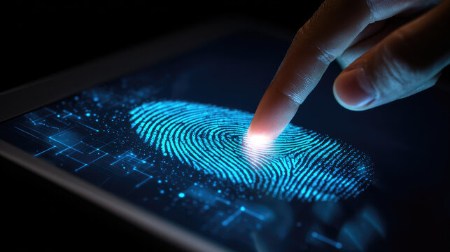 Digital fingerprint authentication highlights advanced voting security system technology with biometric identification ensuring privacy and protection for electronic election processes
