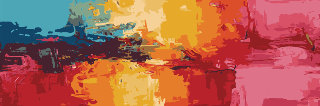 Brush painting. Artistic canvas mix form. Oil art matrix. 2d illustration. Texture backdrop. Creative chaos structure element material creation bitmap figures. Acrylic vivid variety sketch contour.