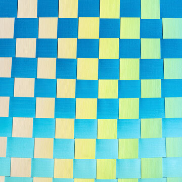 Checkered ombre painted woven background
