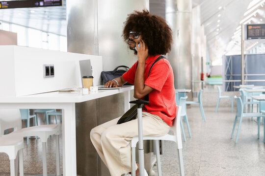 Airport Lounge Phone Call