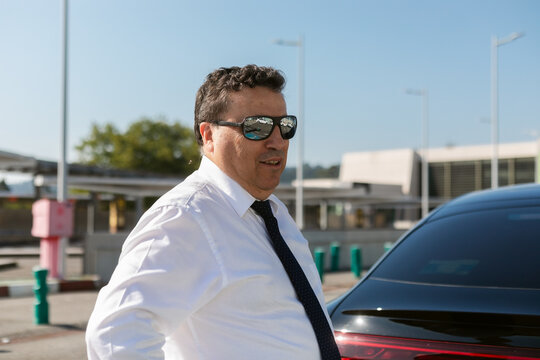 Businessman Transportation Hub Airport