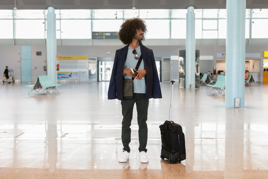 Creative Stylish Waiting at Airport Terminal