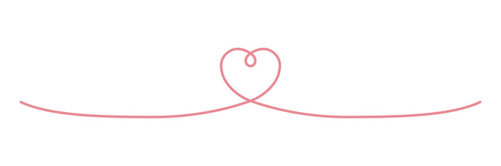 ハートのライン装飾・シンプルで可愛いベクター素材