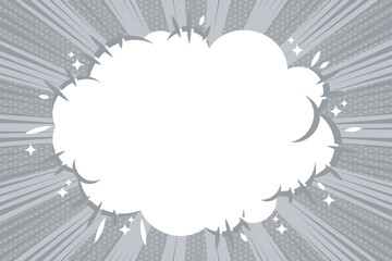 漫画風の爆発・強調表現・吹き出しイラスト背景