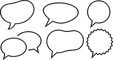 Speech bubble banner background with simple comic outline style. Minimal communication concept in seamless horizontal pattern motion. Clean backdrop ideal for messaging videos, social overlays, presen