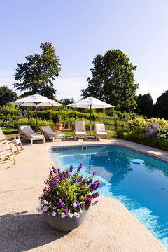 Swimming Pool Luxury House backyard Massachusetts 