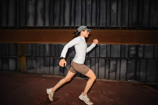 Woman runs for exercise