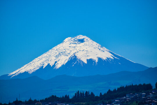Cotopaxi Volcano as seen from Quito, Ecuador