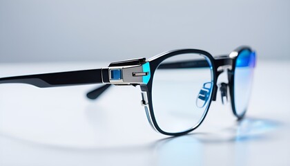 青と天気が見えるスマートグラス体験のARビジョン