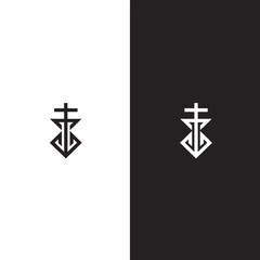 Obraz premium Modern Abstract Geometric Symbol Religious Iconography.