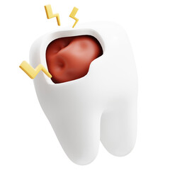 3d Illustration of Toothache Cavity Decay Dental Pain