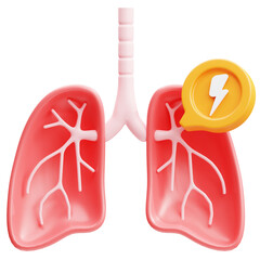3d Illustration of Cardio Workout Lungs Energy Fitness