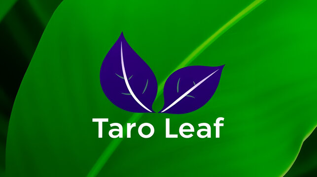 creative taro leaf logo two purple taro leaves logo design inspiration