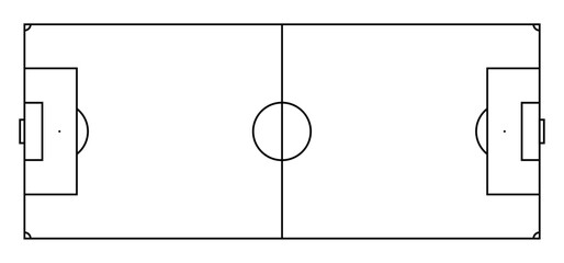 Marking Soccer Field. Top View of Grass Soccer Court Field. Stadium Pitch Background. Vector Stadium Lines Pattern. PNG Realistic Sport Ground Texture for Football and Baseball Games. © Briddy
