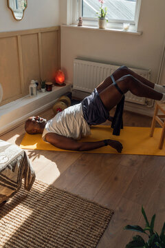 Elevated Glute Bridge with Bands at Home