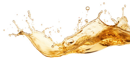 A golden liquid splashing dynamically on a black surface during ifter