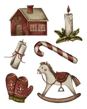 Christmas illustration set