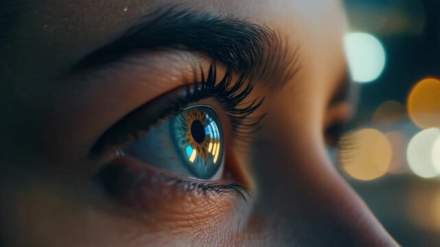 Close-up of a womans eye.
