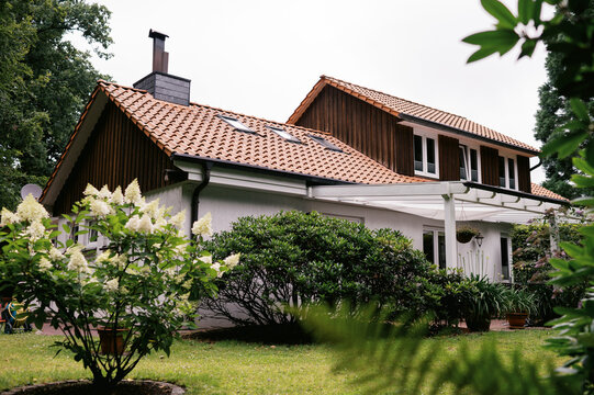 close up of German house in Lower Saxony