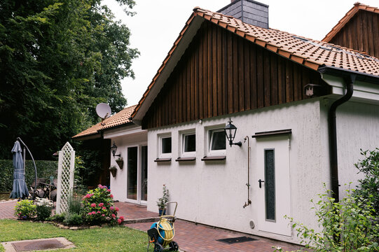 close up of German house in Lower Saxony
