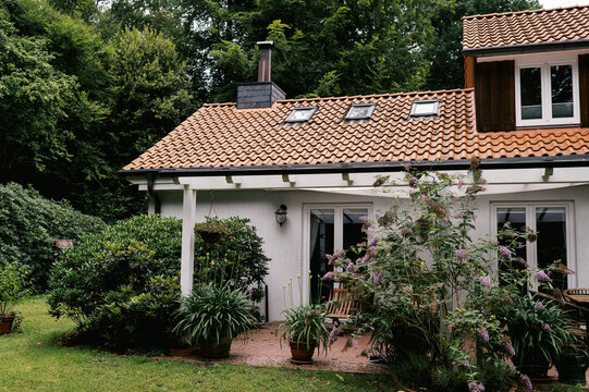 close up of German house in Lower Saxony
