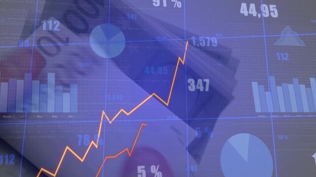 Fingertips tapping screen and note sliding, lines peaking then falling, visualizing portfolio risk