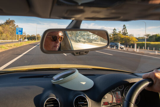 Rearview mirror reflection  