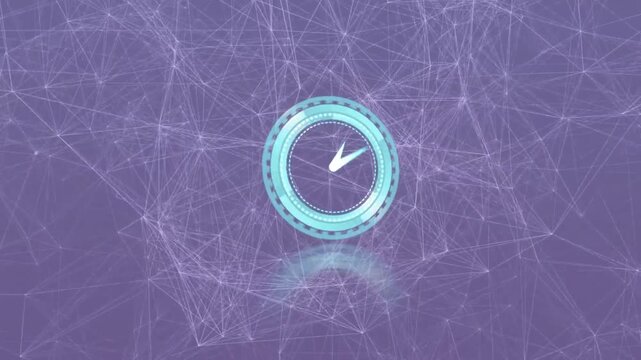 Crescent arc appearing, clock forming, rings expanding, hand rotating, arcs lifting, revealing logo