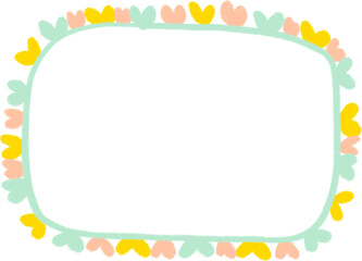 frame of colorful leaves