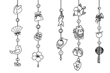 吊るし雛のイラスト © かとん