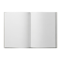 Naklejka premium Open blank book with empty white pages