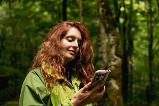 Woman checking phone