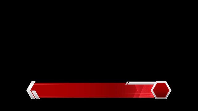 Animation hexagonal red lower third for corporate template