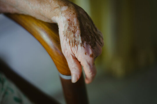 Elderly woman's hand 