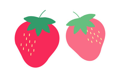 かわいいいちごセット　ベクター