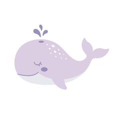 Obraz premium Cute pastel marine life illustration bundle with friendly cartoon characters, great for scrapbooking