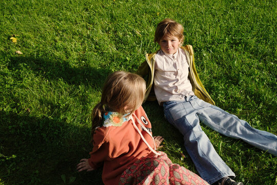 Children enjoy a sunny day outdoors