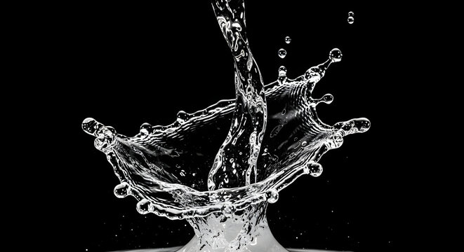 Water Splash Flow in Sculptural Shape