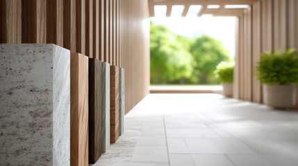 Fototapeta premium Realistic Professional Interior Architecture with Natural Light and Textures