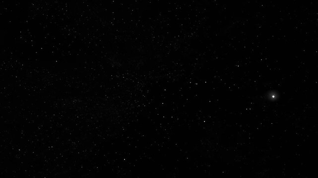 Night sky full of stars with bright celestial objects and deep space view