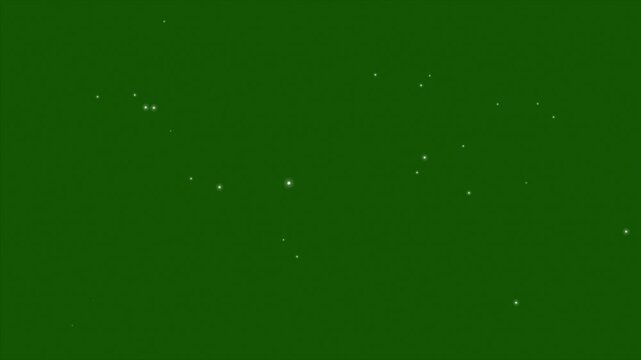 Slow motion real dust particles floating in air over jin green screen background. 4K