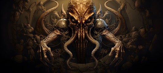 Kraken Goblin Vector Illustrationshirt Design