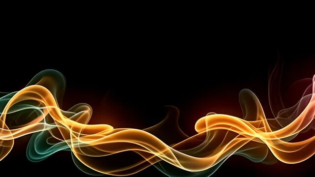 make ampere calm tale space, the hummer march shot twisting with smooth gold wisp gleaming gently framing ampere clean blacken background, besiege aside beam paths of emerald and flushed