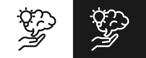Ingenuity Icon Set Outline In White And Black Background © hans_ts