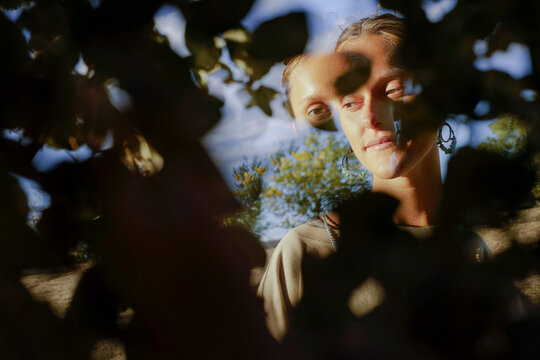 Double Exposure Woman Portrait