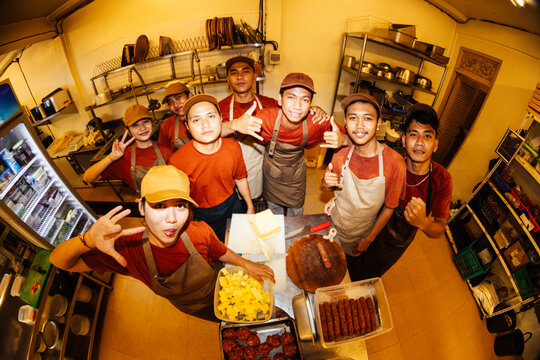 Portrait of kitchen staff